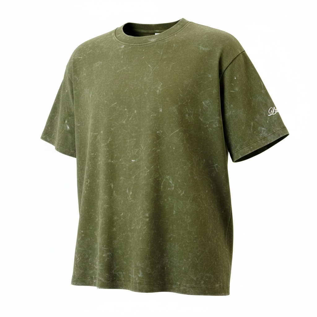 Drop Shoulder Tees - Acid Wash