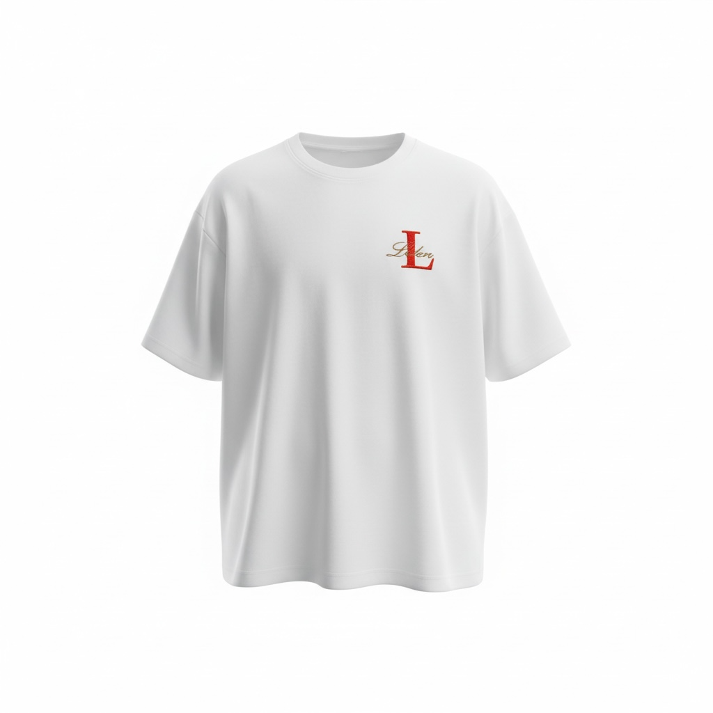 Drop Shoulder Tees - Embroidered Logo