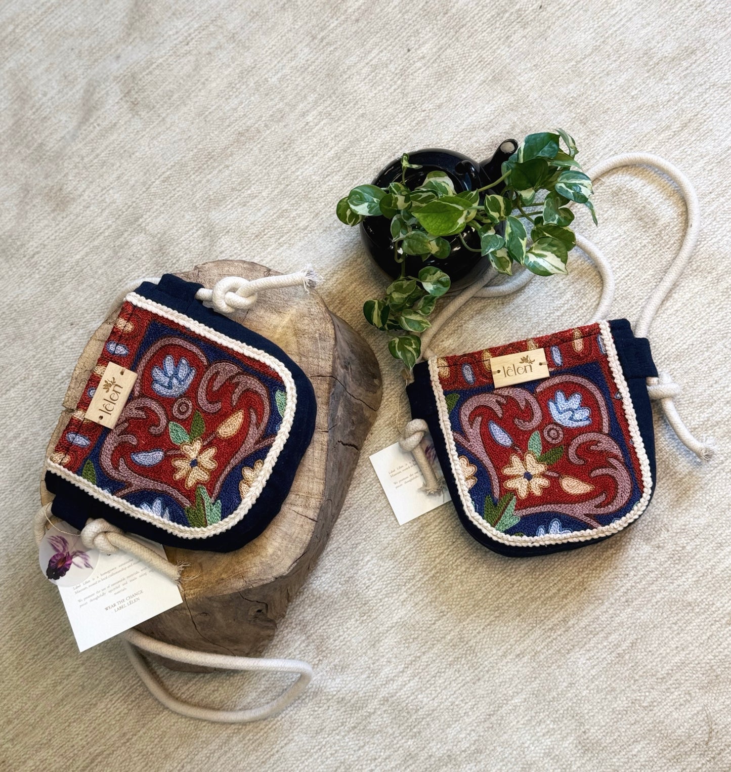 Embroidered Sling Bag