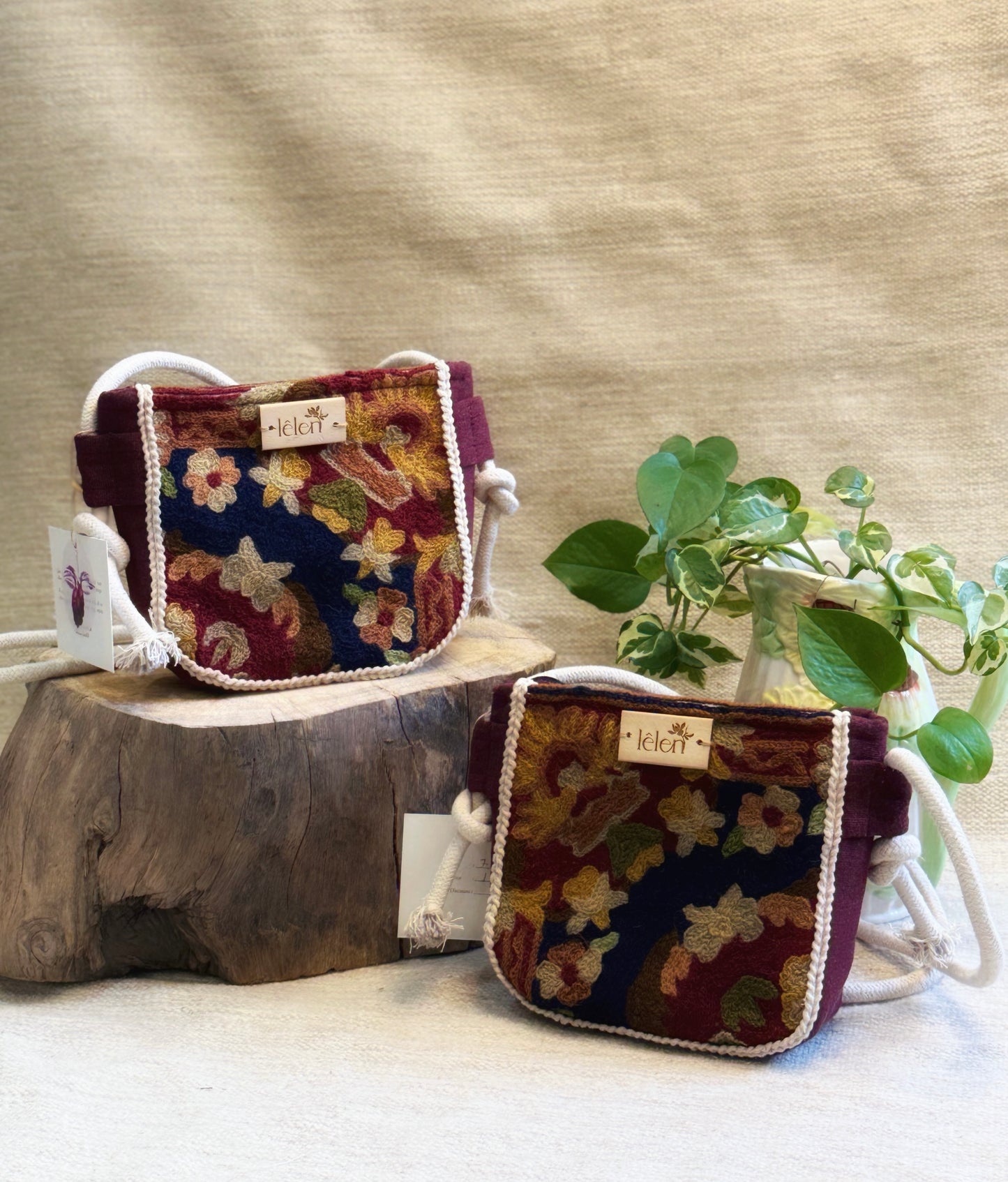 Embroidered Sling Bag