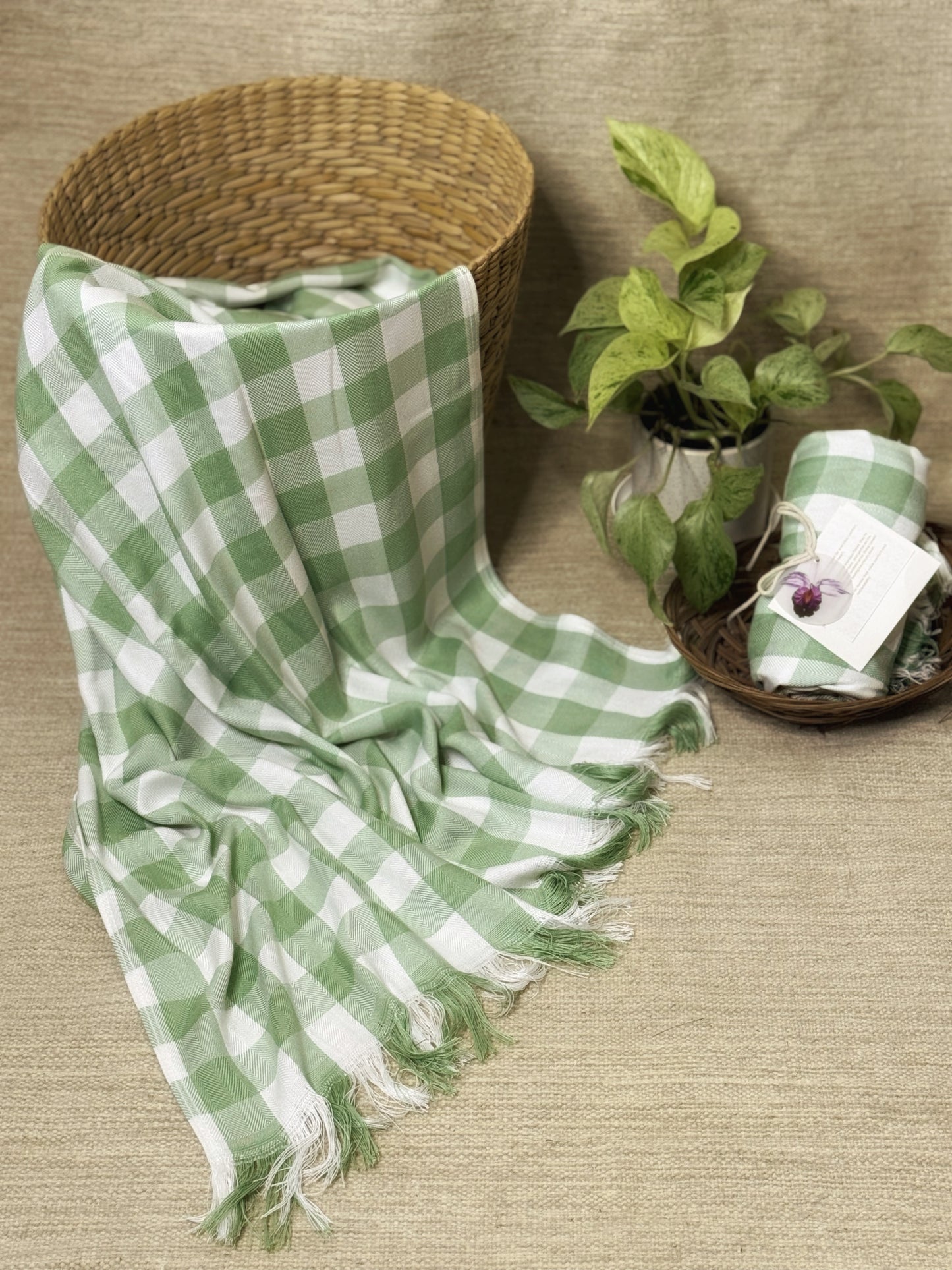 Bamboo fibre bath linens