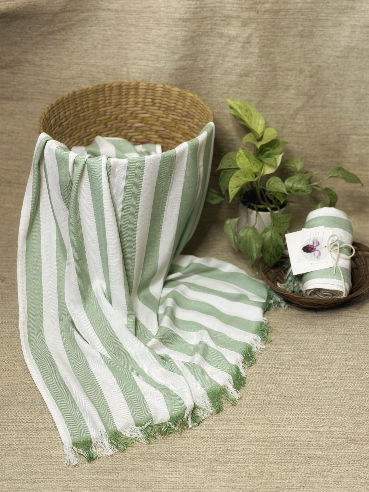 Bamboo fibre bath linens
