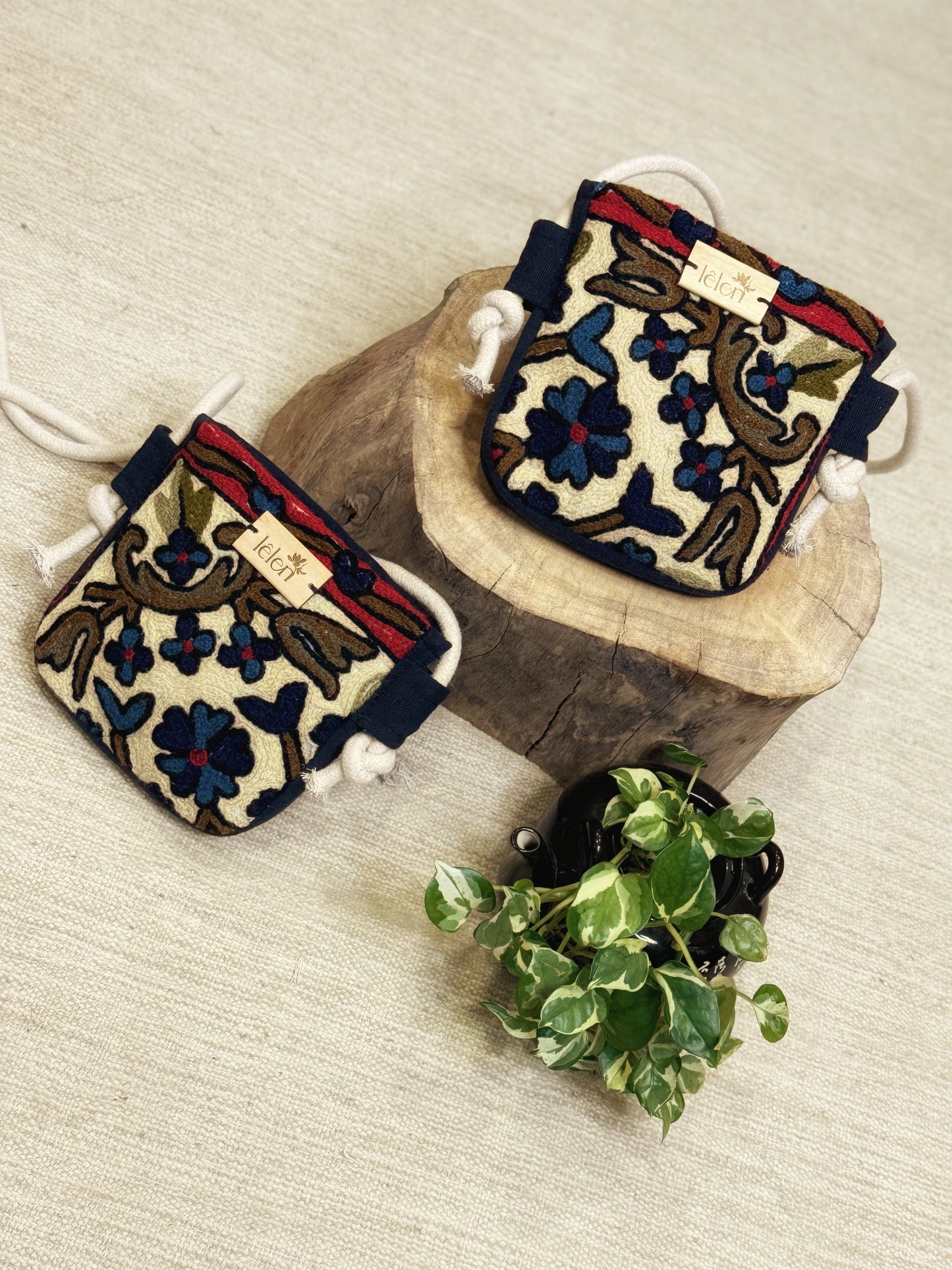 Embroidered Sling Bag